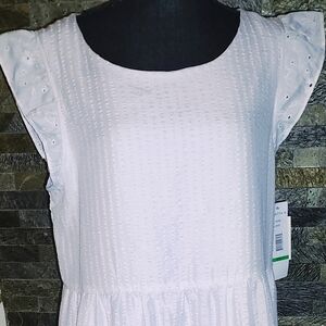 Elegant Women's White Dress Size Large New with Tags